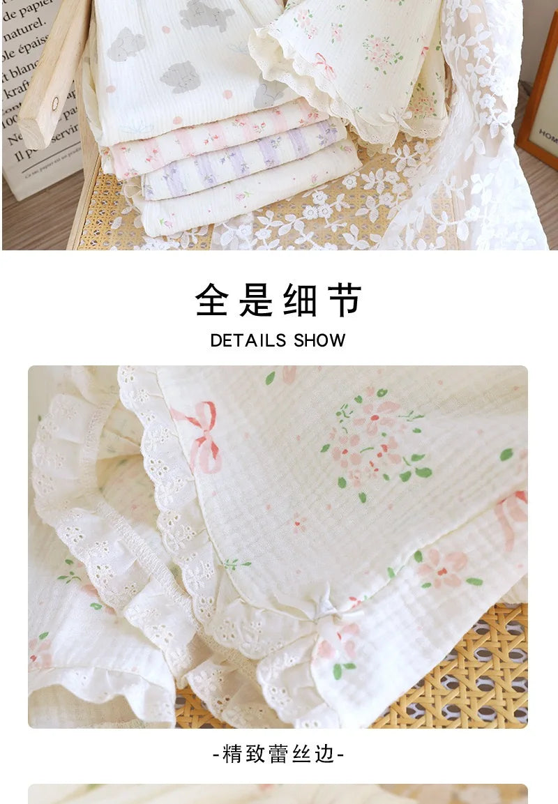 Ladies Loose 100% Cotton Elastic Waist Sleep Bottoms