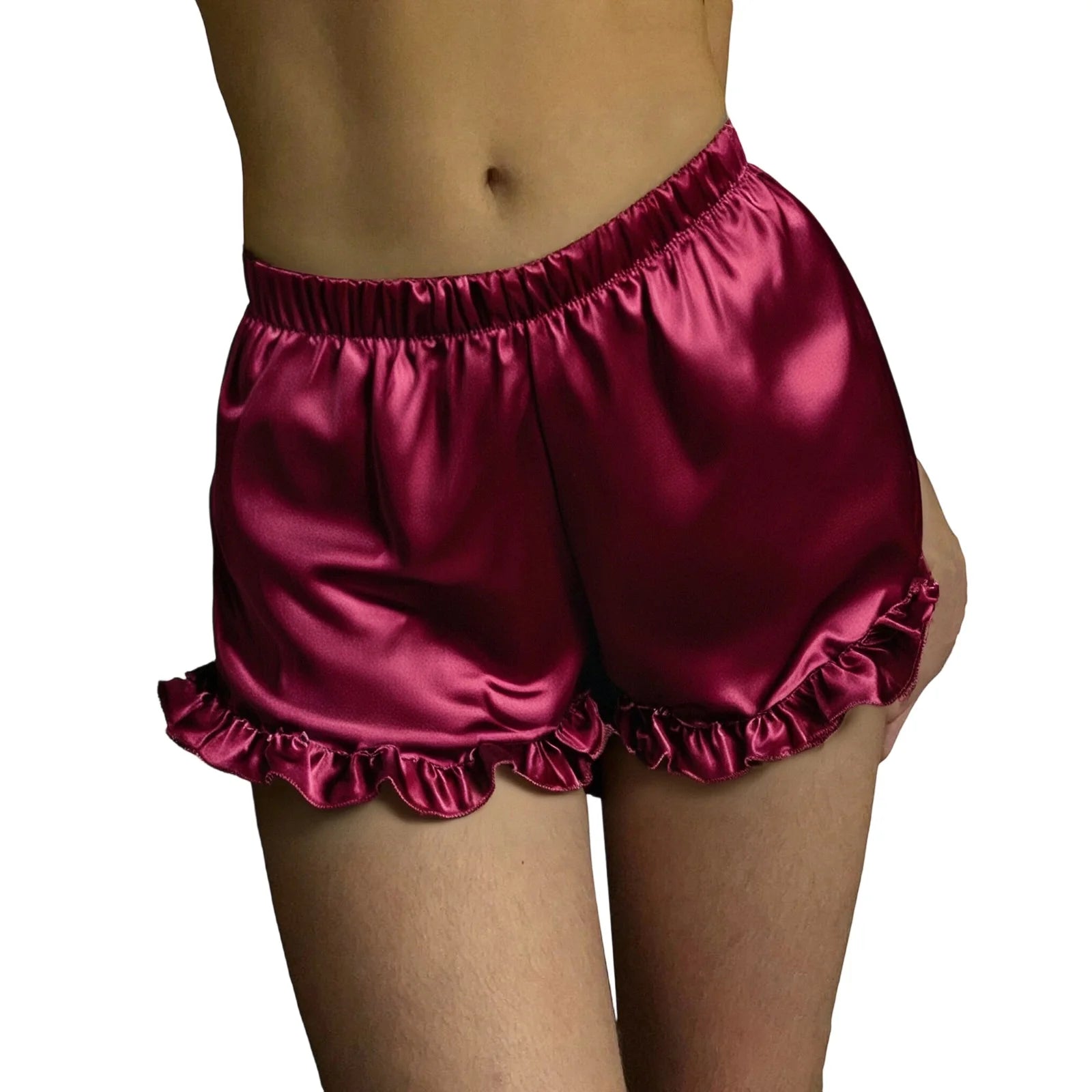 Ruffle Lace Lolita Satin Silky Bloomers Cute Lingerie