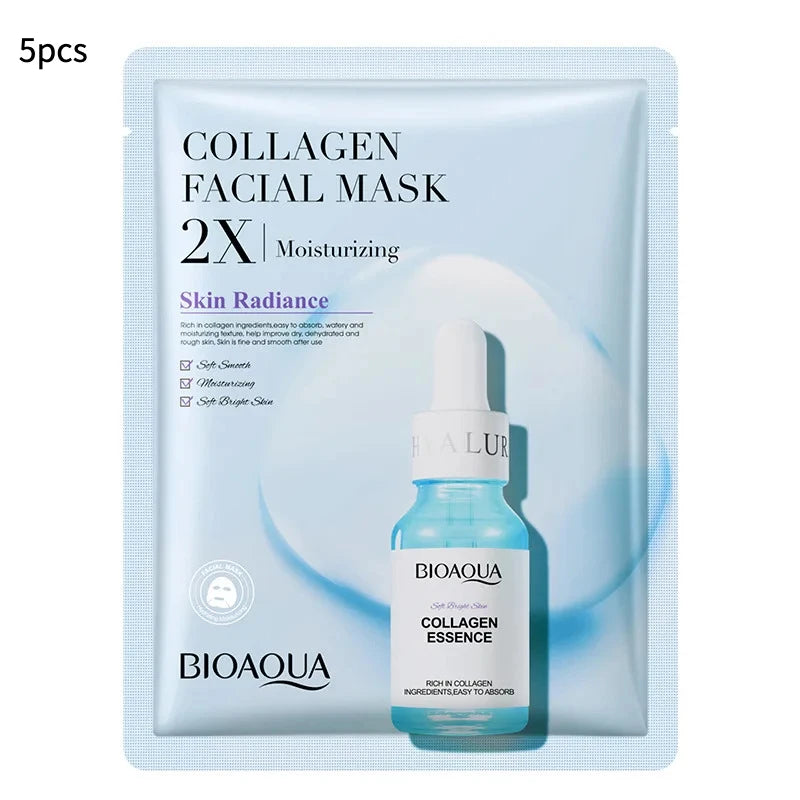Collagen Face Mask VC Moisturizing Refreshing Sheet Masks Hyaluronic Acid Facial Mask Skin Care Products