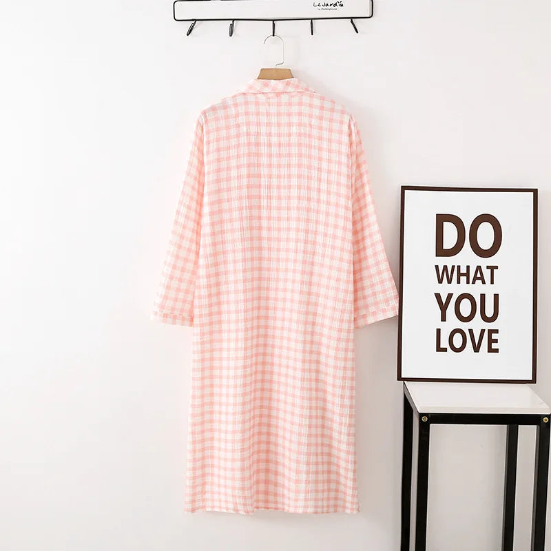Ladies Spring Cotton Long Sleeve Night Dress
