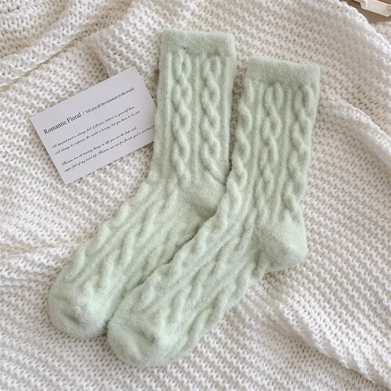 Kawaii Solid Color Fluffy Socks