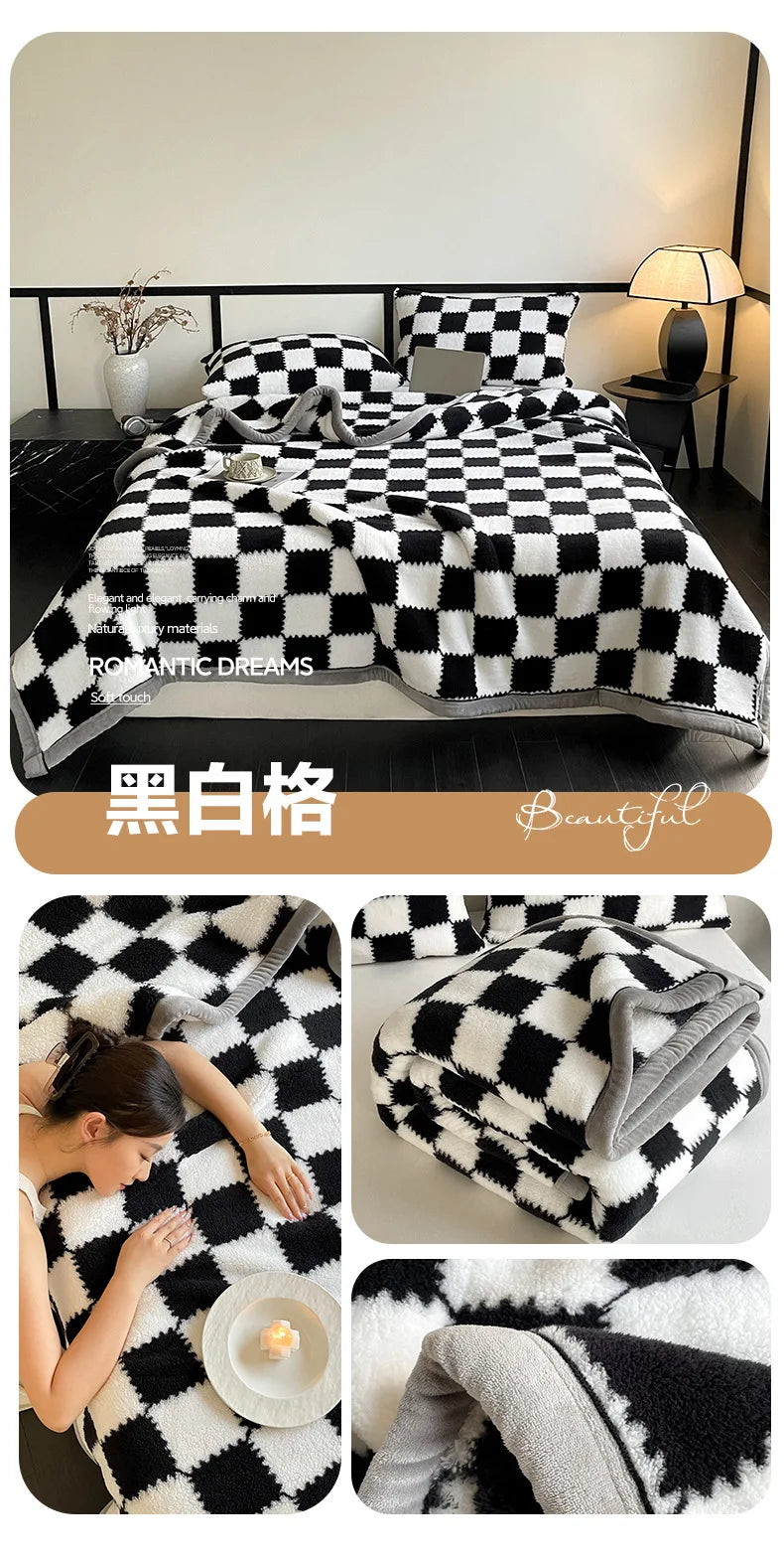 Woolen Thick Double-sided Fluffy Warm Blanket