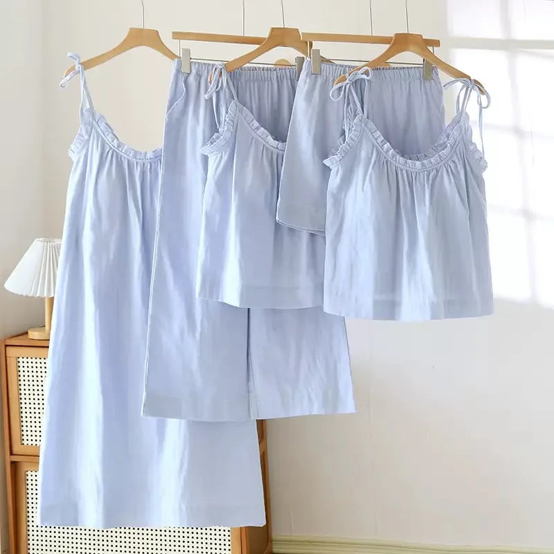 Ladies 100% Cotton Gauze Pajama Loungewear