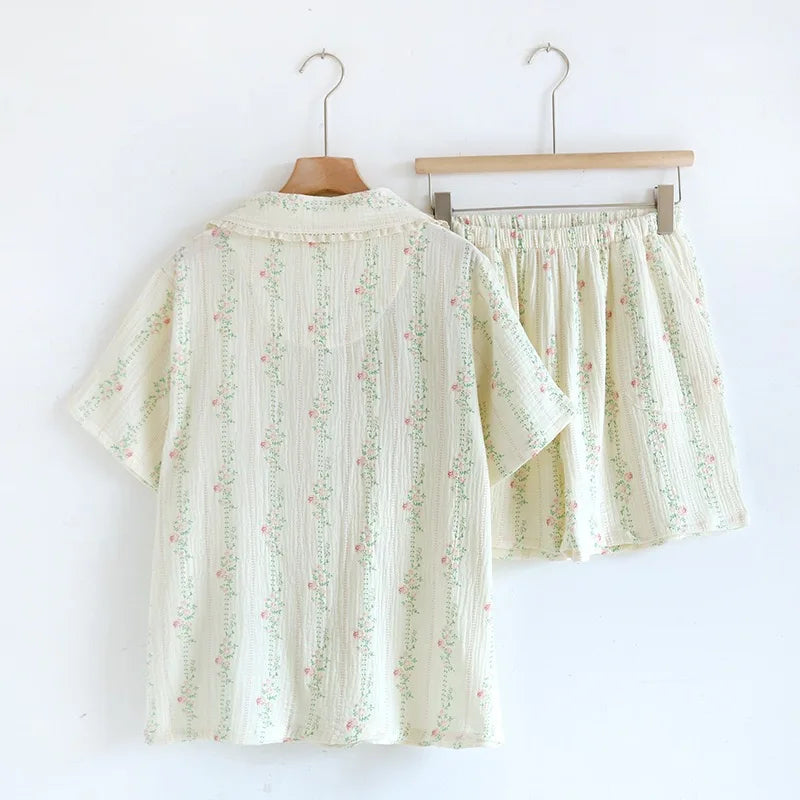 Ladies 100% Cotton Gauze Pajama Loungewear
