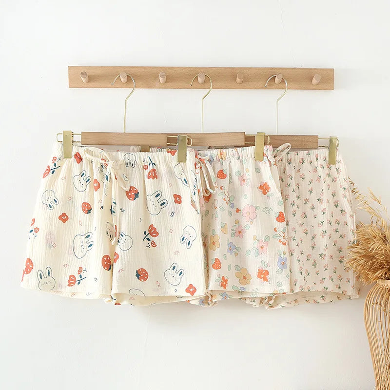 Cotton Pajamas Shorts Cotton Loose Fitting