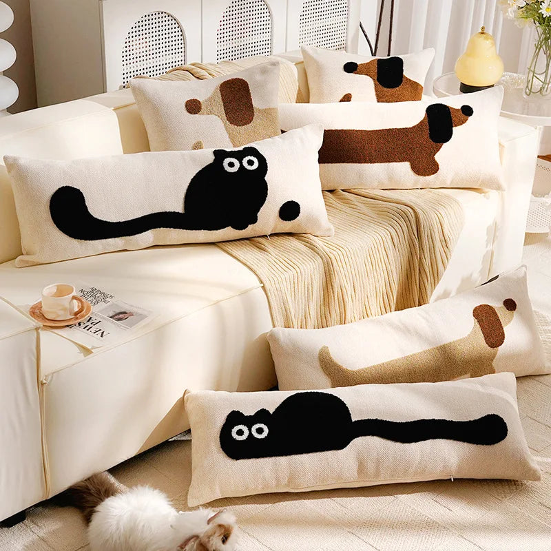 Long Cartoon Cat Image Cushions Cover 90cm