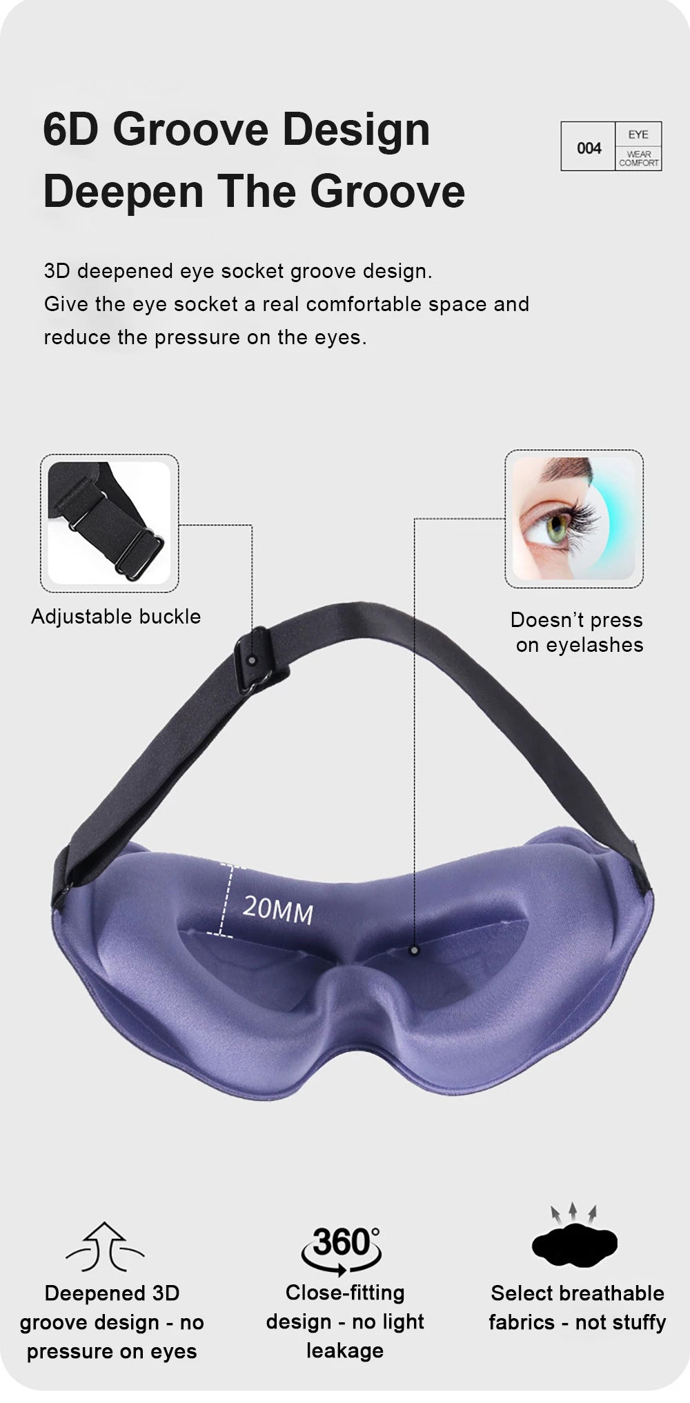 Sleeping 3D Mask Eyepatch (perfect for eyelashes)