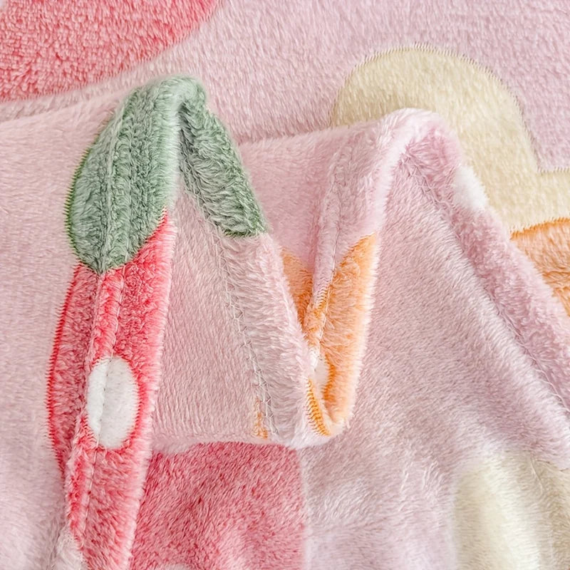Floral Print Soft Flannel Blanket