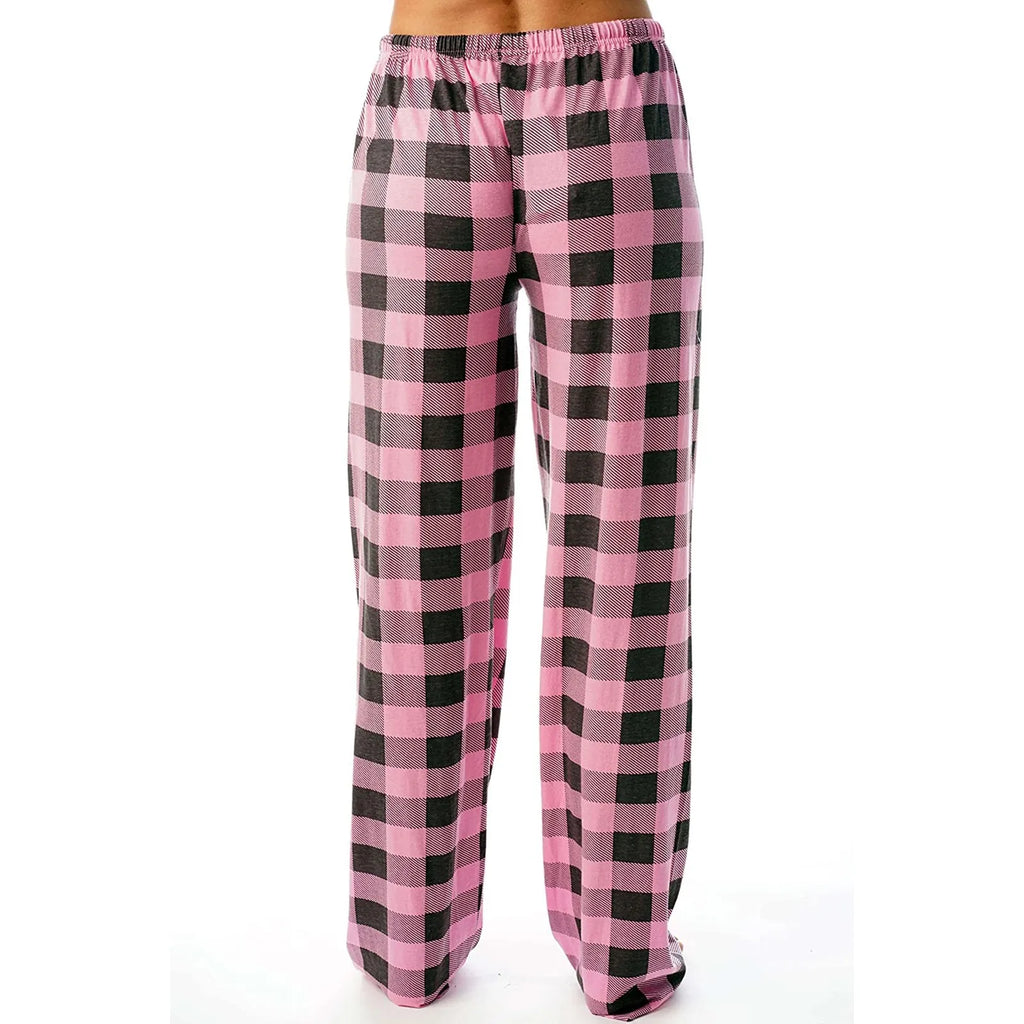 Plaid Cotton Loose Ladies Pajama Pants