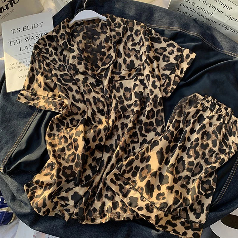 Leopard Pajamas Set