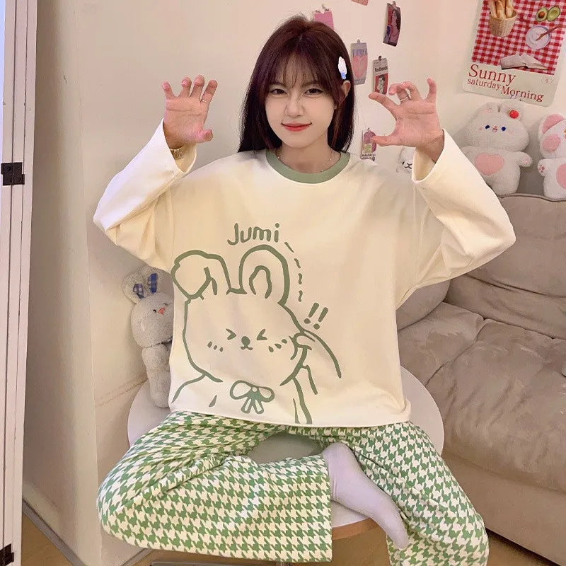 Long-sleeved Pants Leisure Cotton Homewear