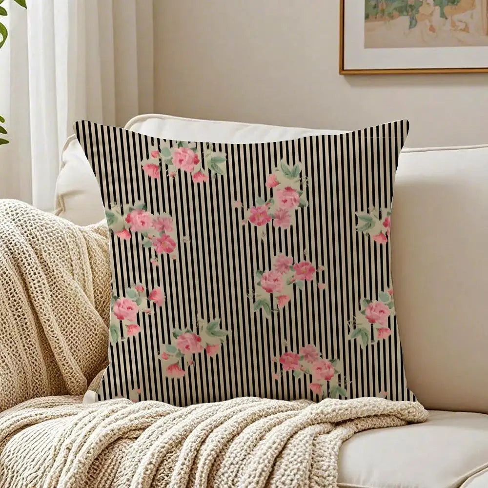 Roses Bloom In Mid-spring Cushion Cover Pillowcase Anti-dustmite