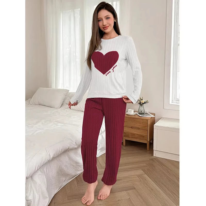 Women Casual and Comfortable Heart Shaped Home Clothes