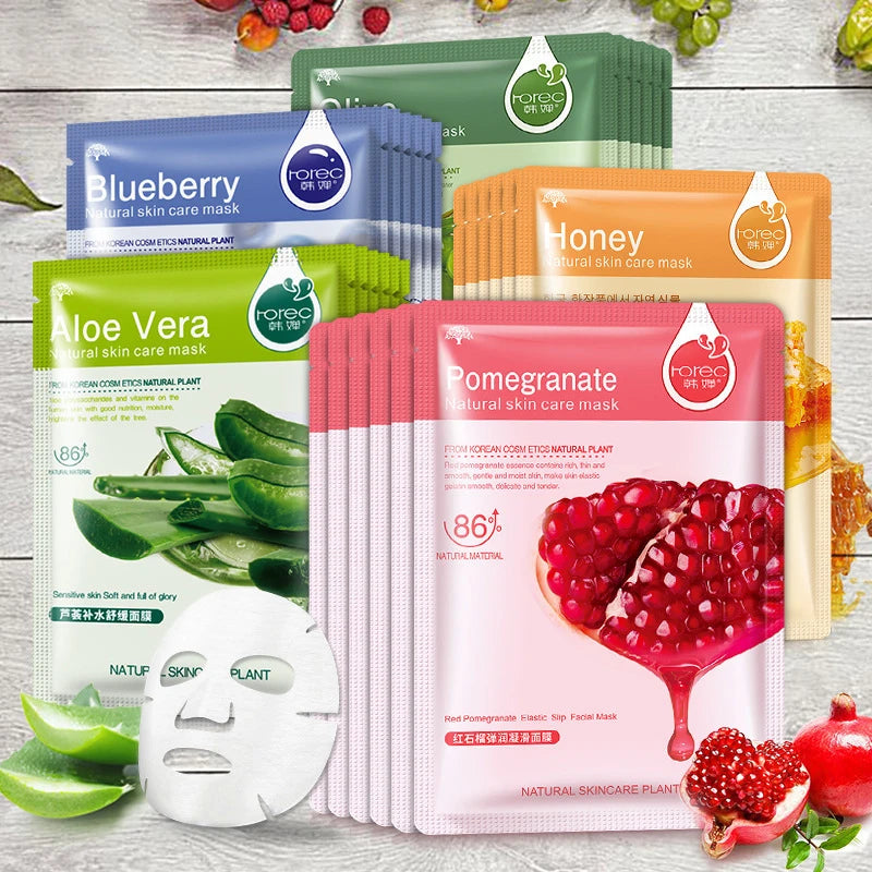 Fresh Fruits Facial Masks Face skincare Moisturizing Firming Hydrating Korean Face Mask Facial Skin Care Prodcuts