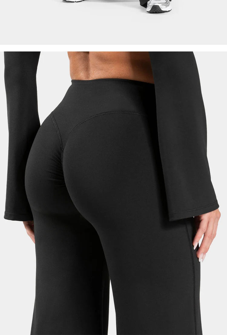 Scrunch Butt Lifting Wide Leg Leggings Baggy Straight Lounge Pants