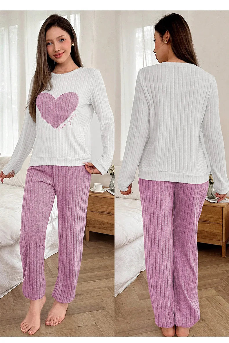 Women Casual and Comfortable Heart Shaped Home Clothes