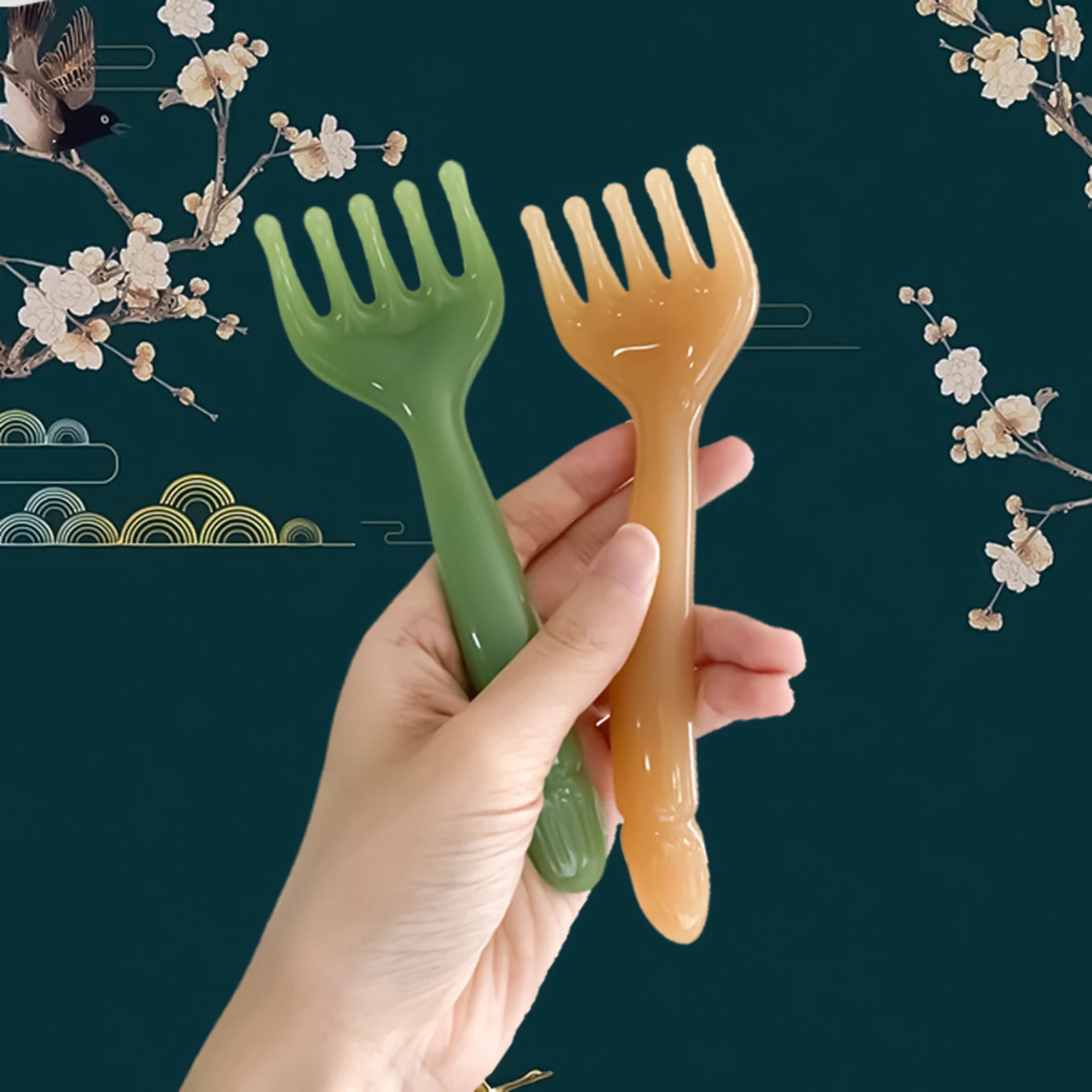 Face 5 Claw Resin Meridian Massage Brush Gua Sha Acupoint Unblocking Facial Tools Hair Scalp Massager Stress Relief Tools