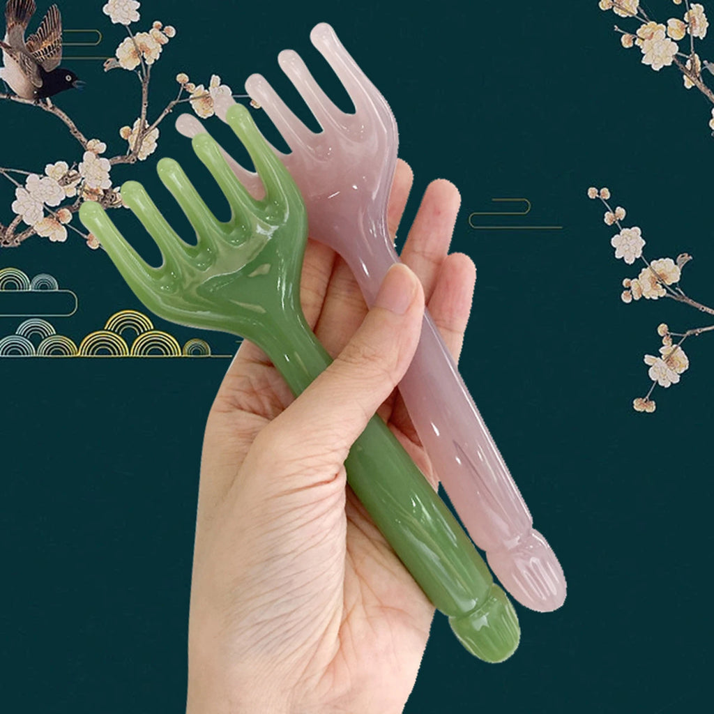 Face 5 Claw Resin Meridian Massage Brush Gua Sha Acupoint Unblocking Facial Tools Hair Scalp Massager Stress Relief Tools