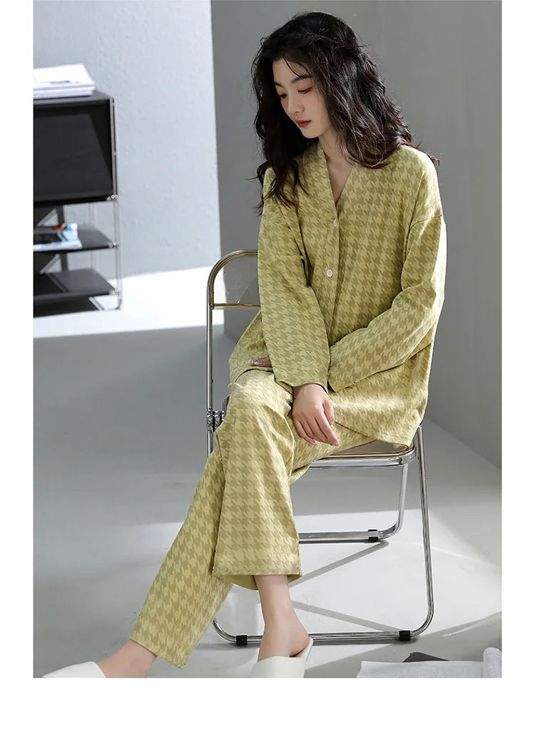 Women's Long-Sleeved Homewear Autumn and Winter Models Homewear Suit