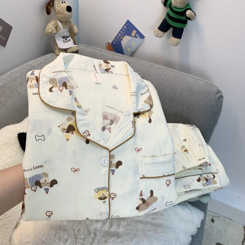 Sweet Cute Cartoon Pajamas Set