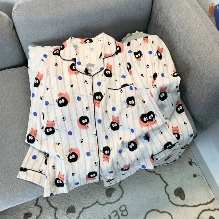 Sweet Cute Cartoon Pajamas Set