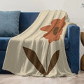 Soft Cartoon Flower Fleece Warm Flannel Throw Blanket