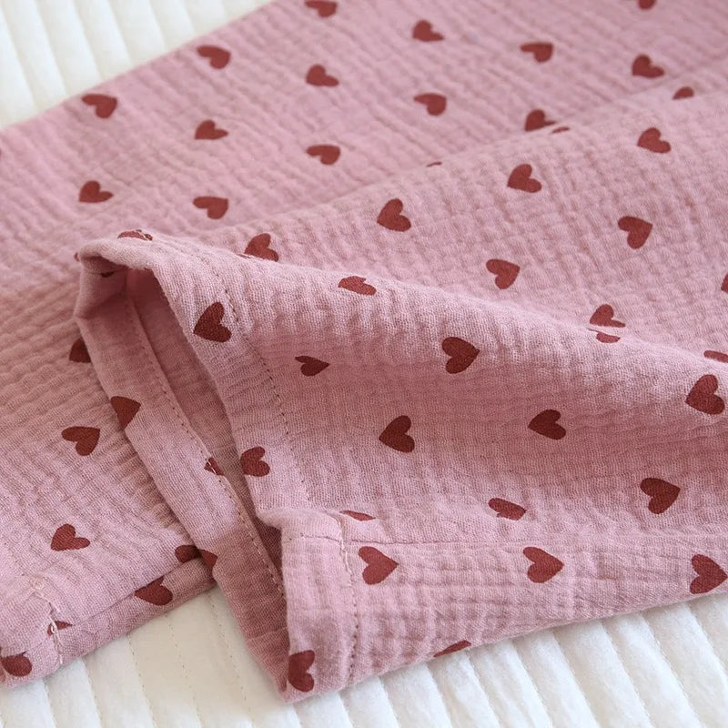 Cotton 100% Love Print Bottoms Sleepwear