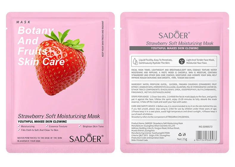 Natural Plant Face Mask Beauty Skincare Facial Masks Moisturizing Firming Hydrating Facial Mask Face Care Korean Cosmetics 8pcs