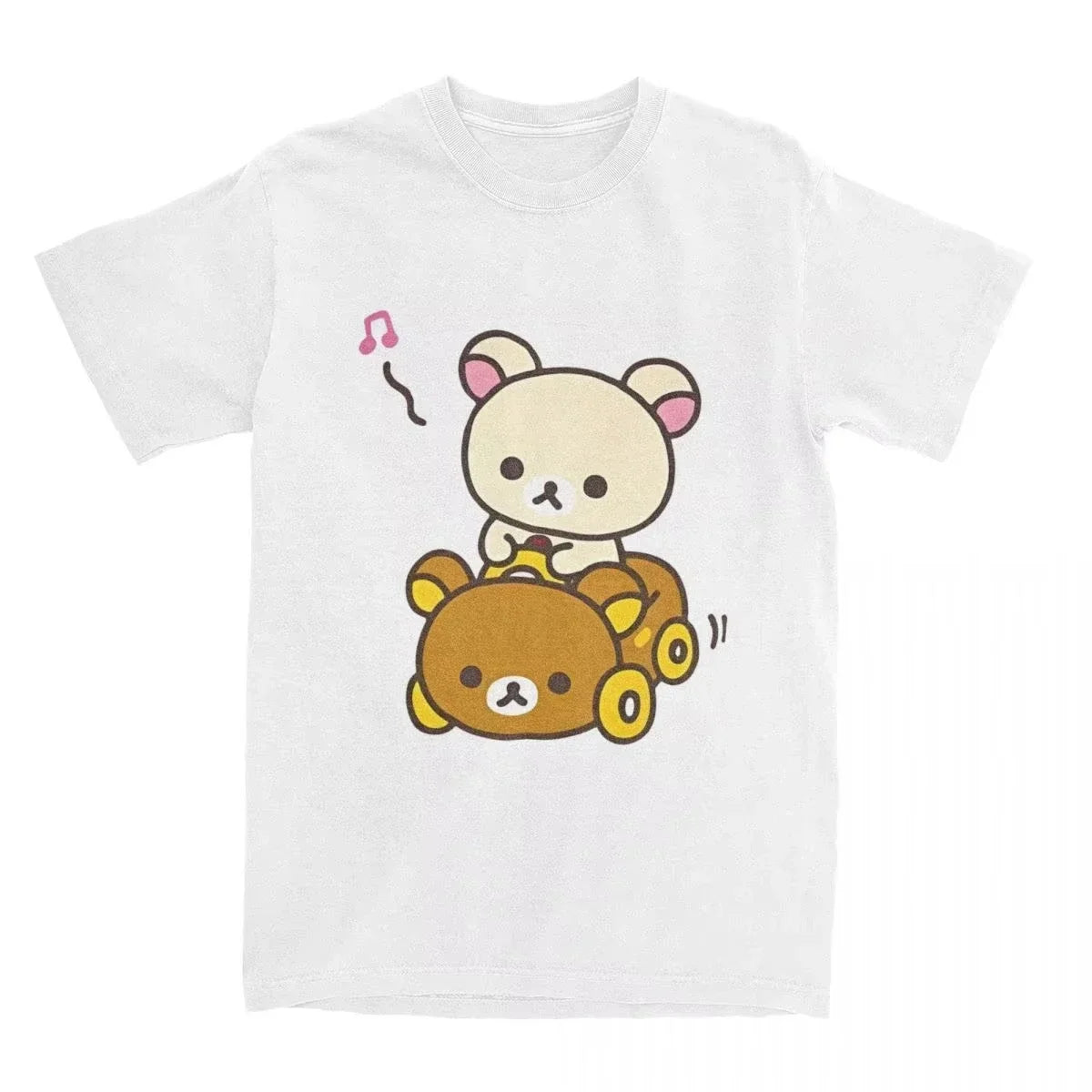 Round Neck Short Sleeve Cute Bear T-shirts