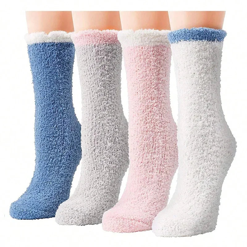 Fuzzy Cute Thick Thermal Fluffy Soft Sleeping Socks