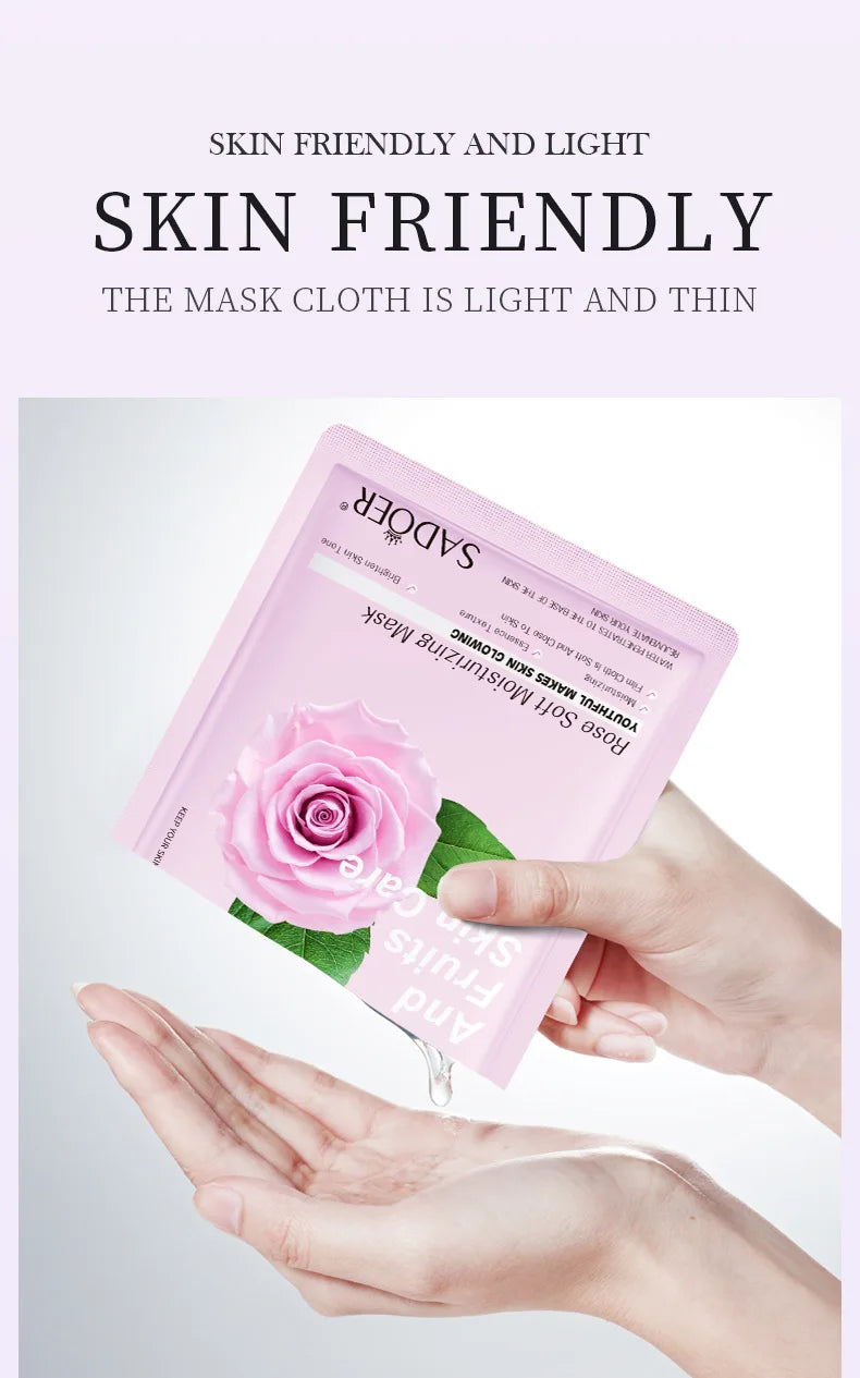 Natural Plant Face Mask Beauty Skincare Facial Masks Moisturizing Firming Hydrating Facial Mask Face Care Korean Cosmetics 8pcs