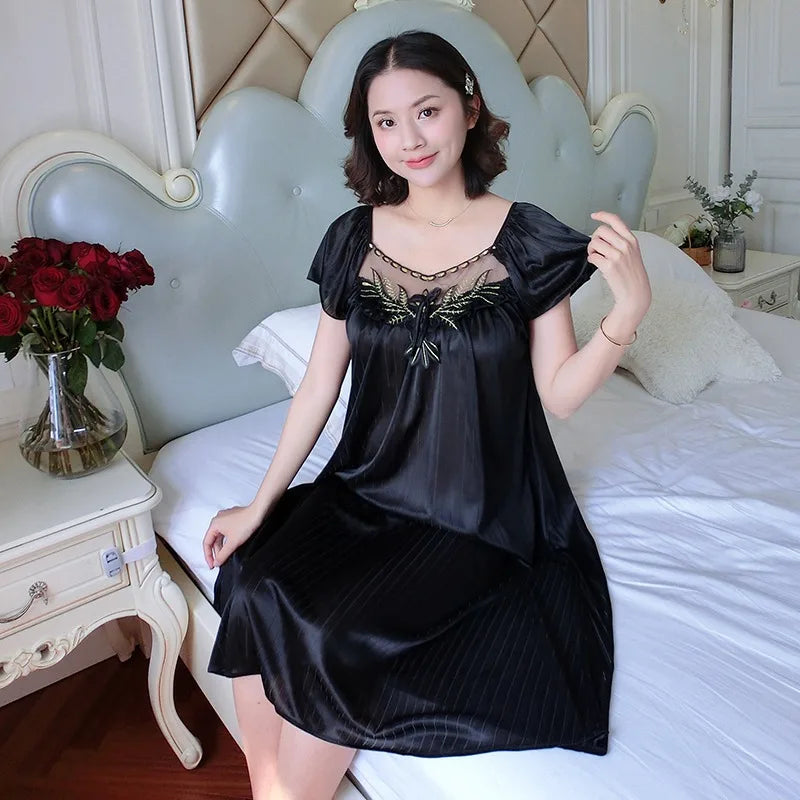 Ladies Ice Silk Nightgowns