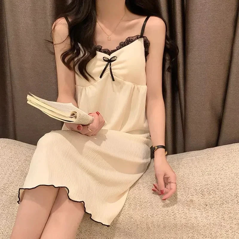 Short Sleeve Simple Pajamas Loose Ladies Loungewear