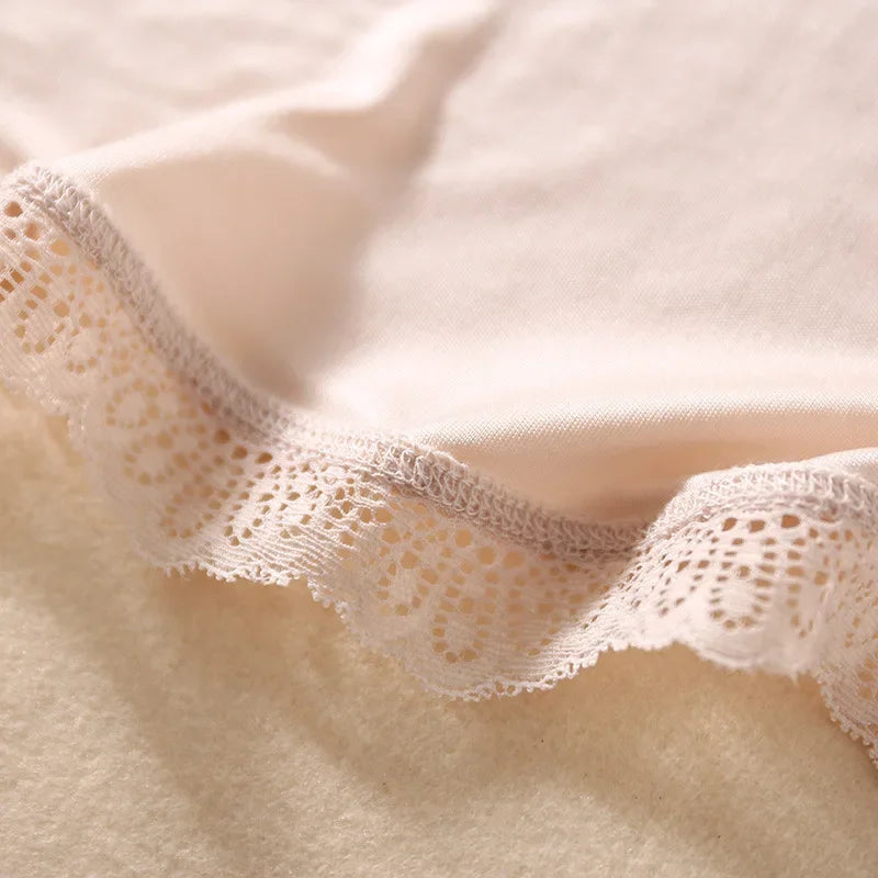 Mulberry Silk V-neck Lace Sexy Sling Nightdress