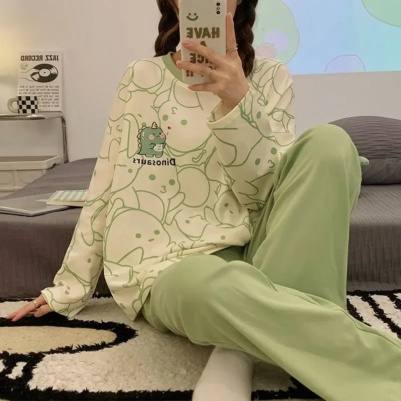 Long-sleeved Pants Leisure Cotton Homewear