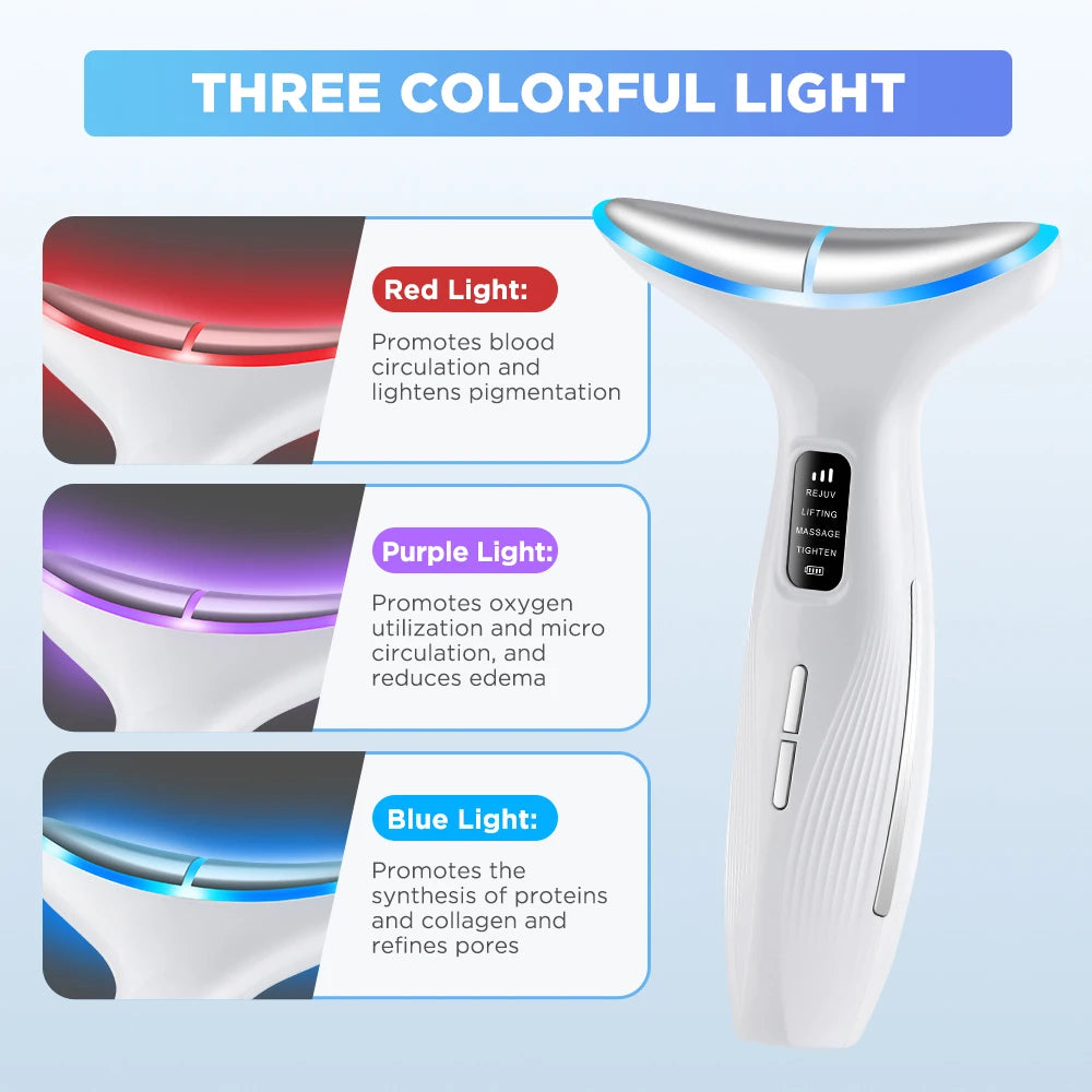 Skin Care Tool 3 Massage Modes Microcurrent Neck Beauty Device Face Lifting Firming Massage Neck Beauty Instrument Tighten