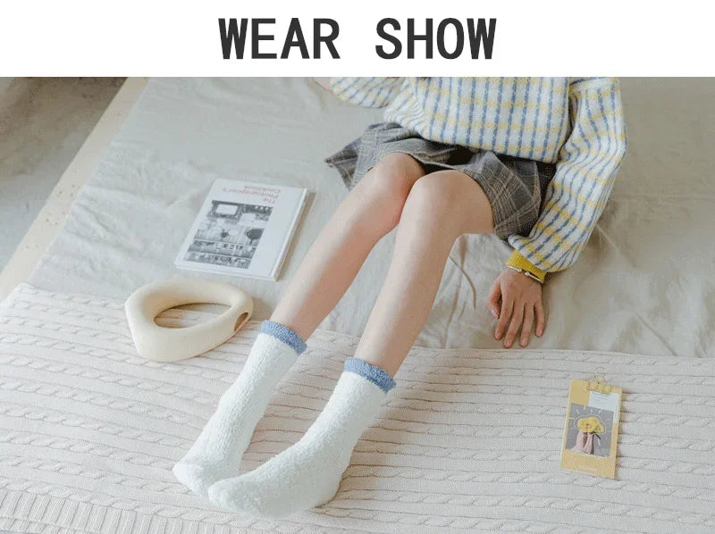 Fuzzy Cute Thick Thermal Fluffy Soft Sleeping Socks
