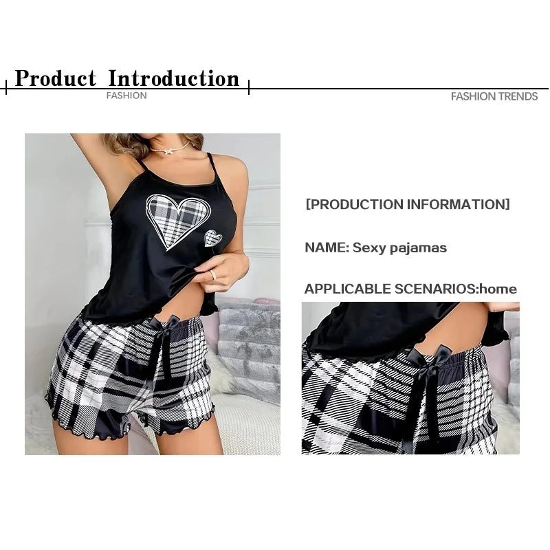 Plaid Shorts Two-piece Set