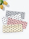 Ladies Polka Dot Print Wide-Edge Elastic Hair Band Face Makeup Sports Headband 4pcs/set