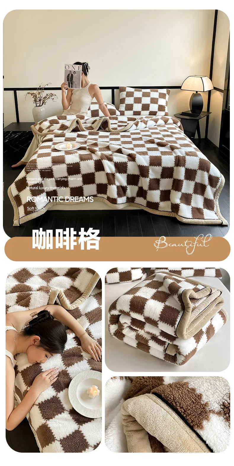 Woolen Thick Double-sided Fluffy Warm Blanket