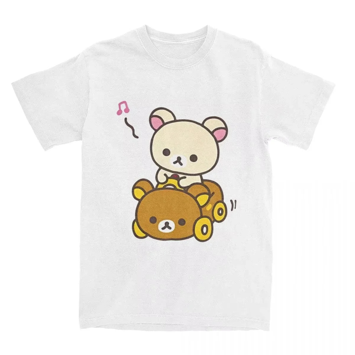 Round Neck Short Sleeve Cute Bear T-shirts
