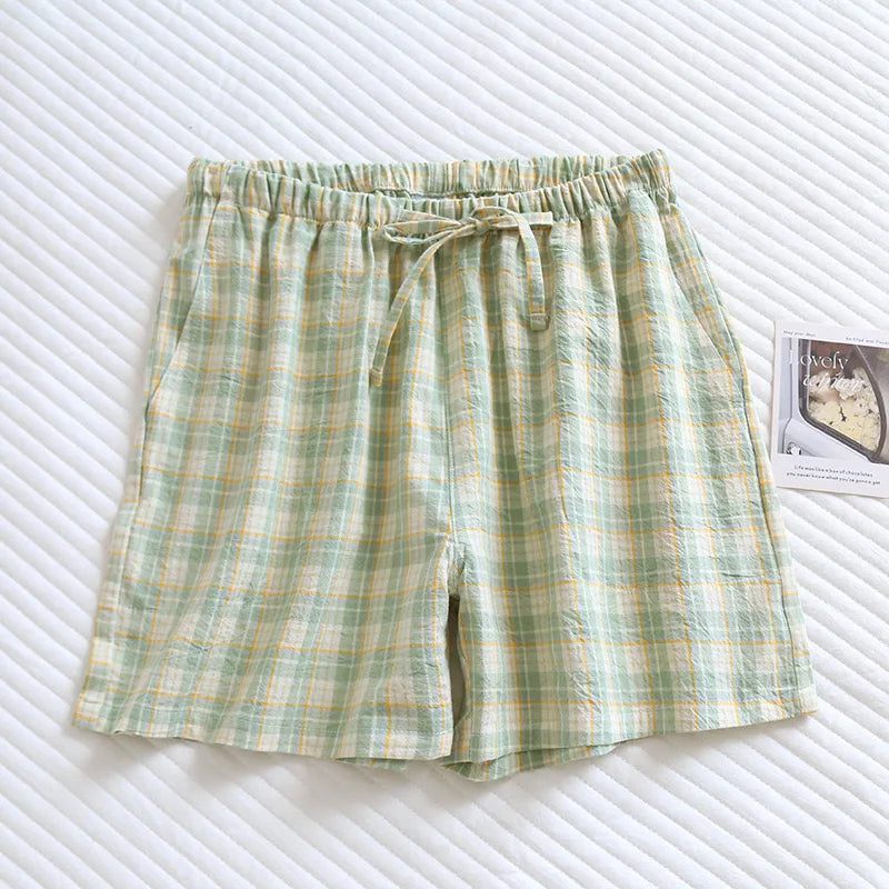 Women's Bottoms Pajamas 100% Cotton Knitted Soft Pants Loose Thin With Pockets