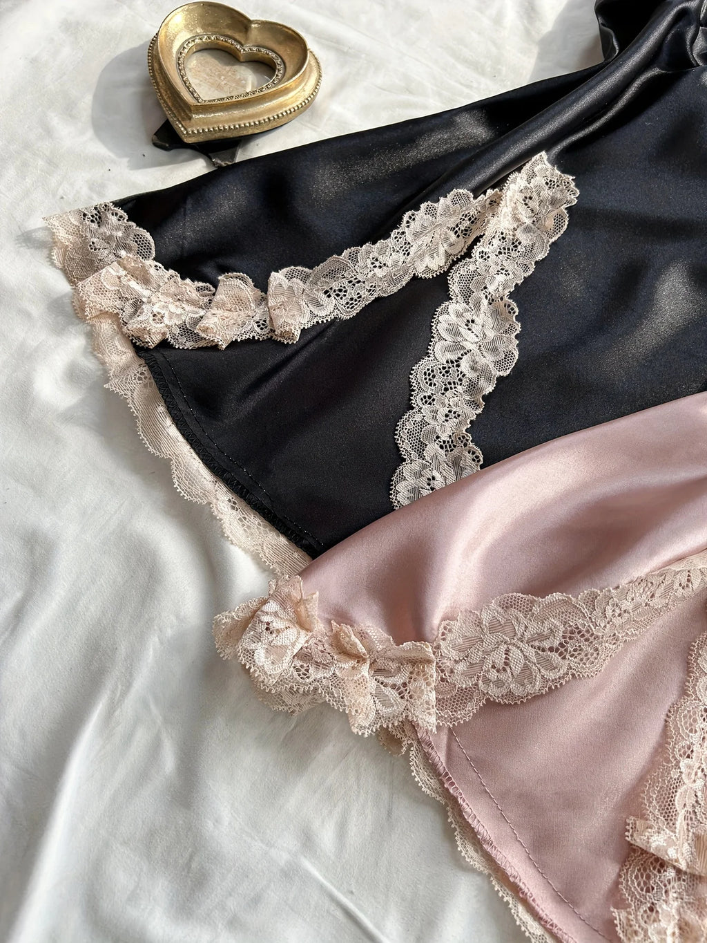 Two-piece Lace Patchwork Sexy Nightdress