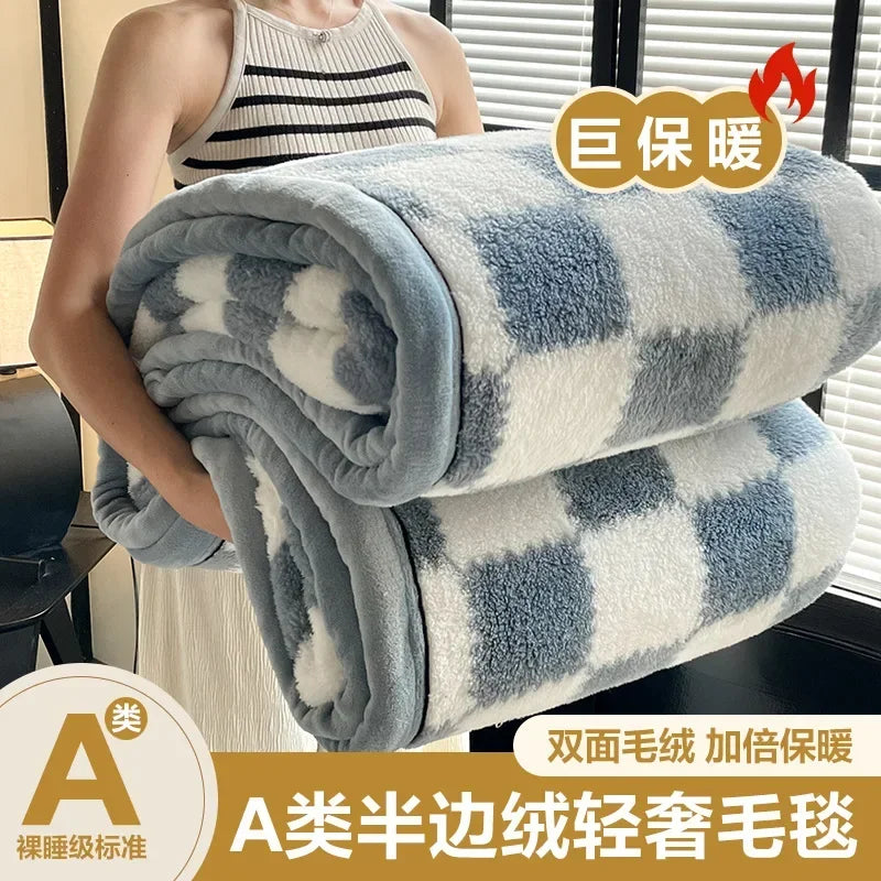 Woolen Thick Double-sided Fluffy Warm Blanket