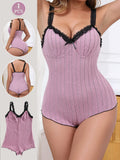Pink Sleeveless One-piece Sleepwear