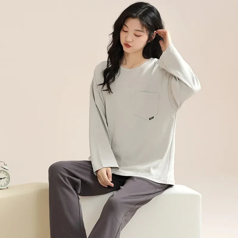 Long-sleeved Pants Leisure Cotton Homewear
