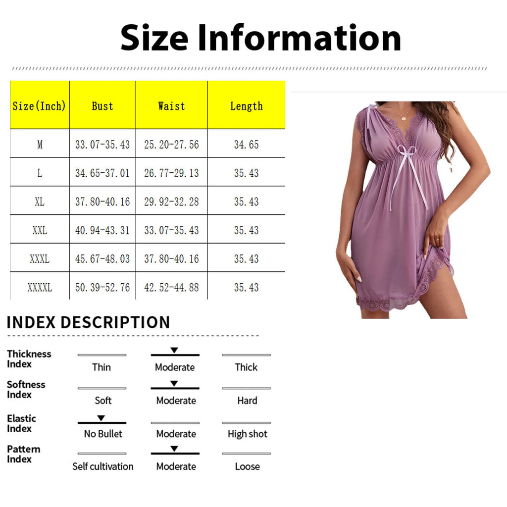 Sexy Dress Deep V Nightdress