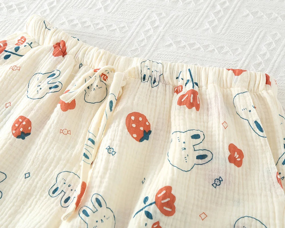 Cotton Pajamas Shorts Cotton Loose Fitting