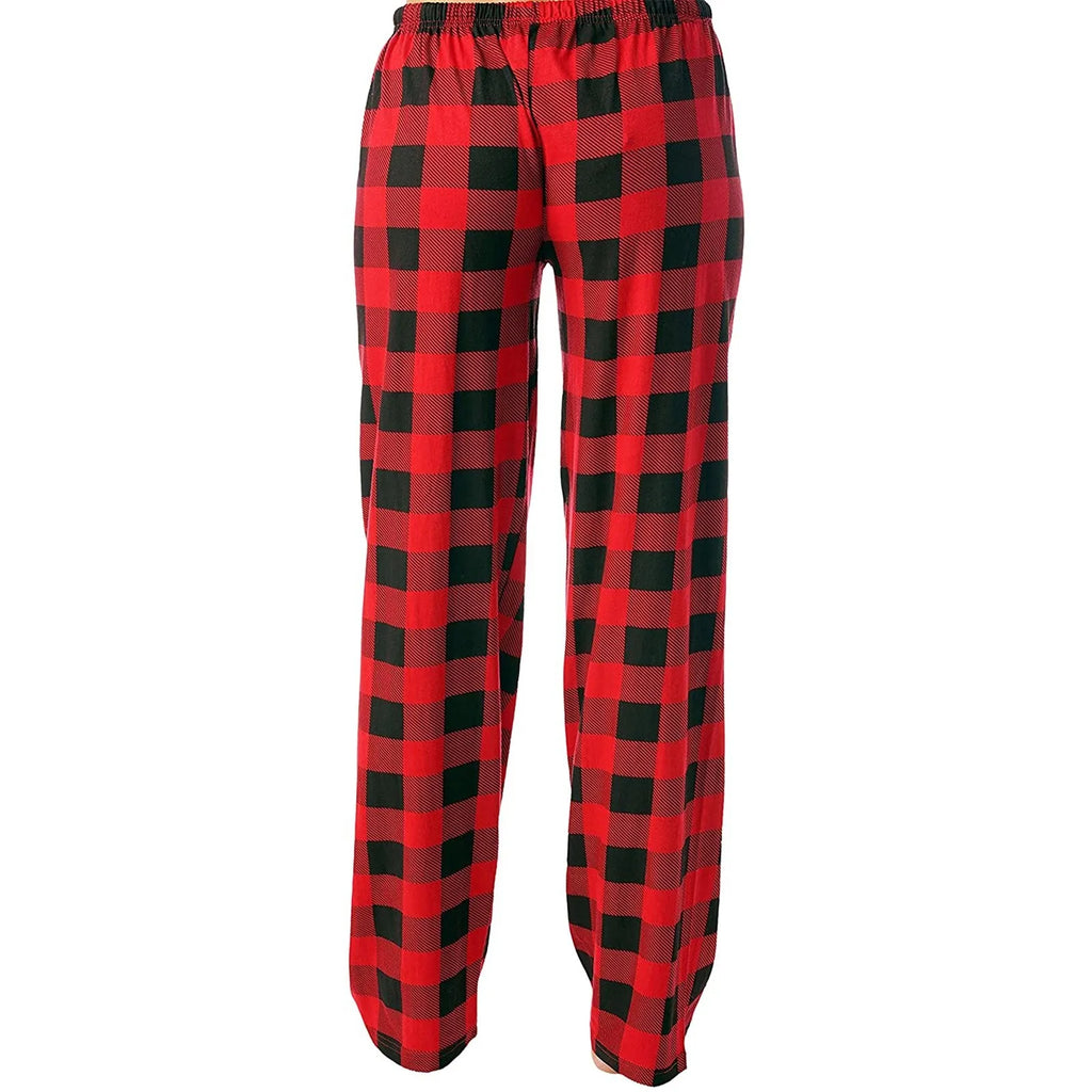 Plaid Cotton Loose Ladies Pajama Pants