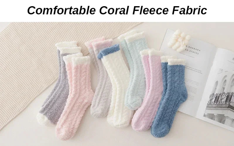 Fuzzy Cute Thick Thermal Fluffy Soft Sleeping Socks